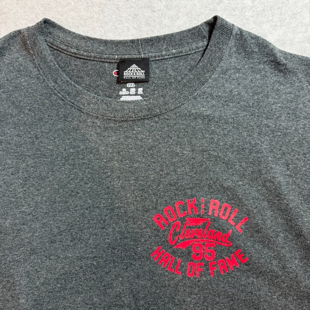 Champion Rock & Roll Hall of Fame Cleveland 1995 Mens 2XL Gray Graphic T-Shirt - Picture 5 of 9